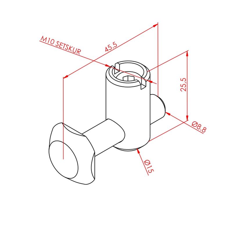 Çektirme Tip Bağlantı Düz 40X40 K10 Yeni