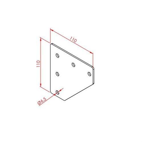 İki Yönlü Bağlantı Sacı 40X40 K10 Çinko