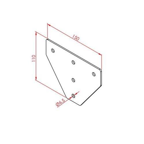 Üç Yönlü Bağlantı Sacı 40X40 K10 Çinko