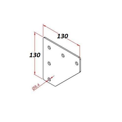 İki Yönlü Bağlantı Sacı 60X60 Tek Kanal Profil K10 Çinko