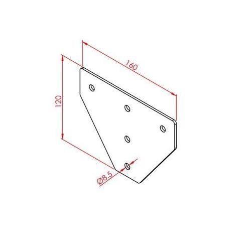 Üç Yönlü Bağlantı Sacı 45X45 K10 Çinko