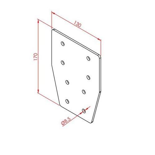 Üç Yönlü Bağlantı Sacı 45X90 K10 Çinko