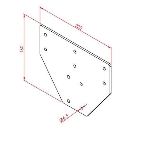 Üç Yönlü Bağlantı Sacı 80X80 K10 Çinko