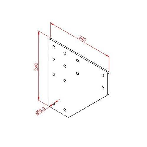 İki Yönlü Bağlantı Sacı 90X90 K10 Çinko