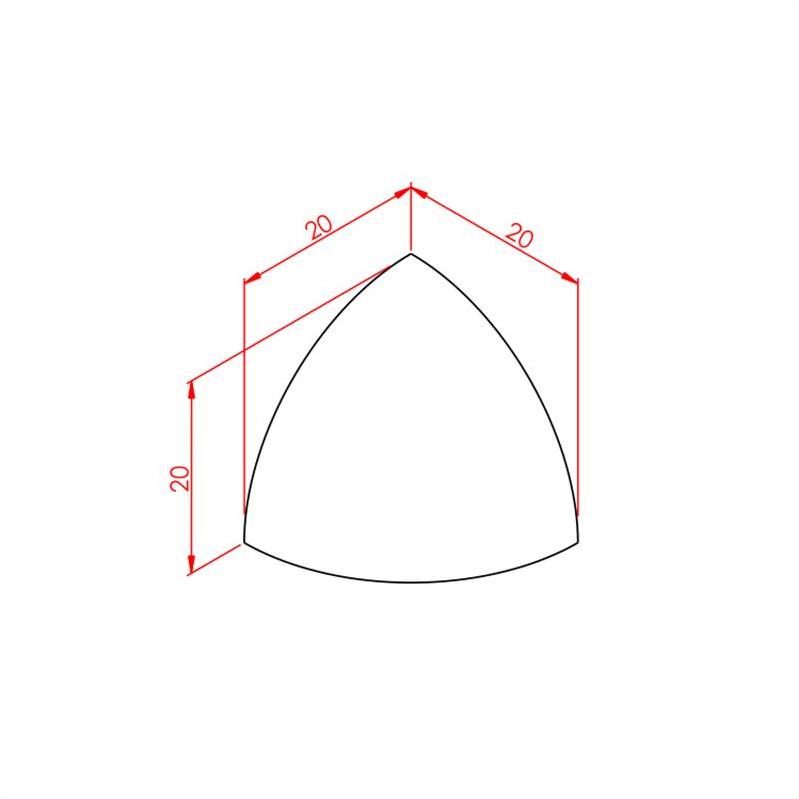 Köşe Bağlantı Kapağı Radıuslu 20X20