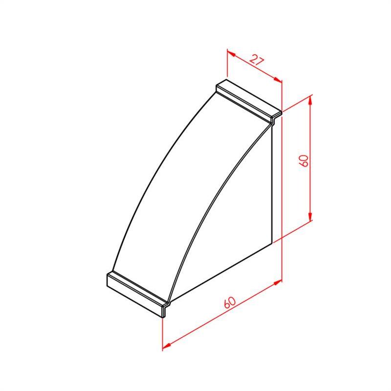 Köşe Bağlantı Kapağı Uzun 30X60