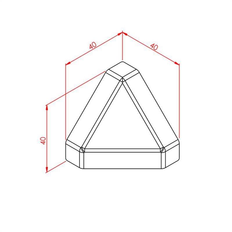 Köşe Bağlantı Kapağı Üçgen 40X40