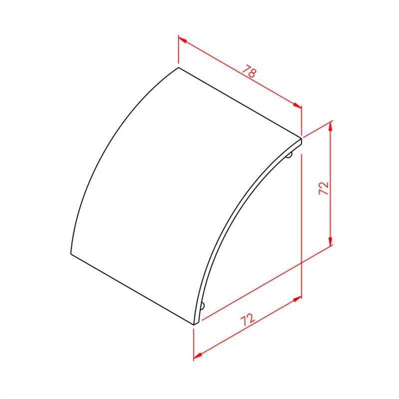 Köşe Bağlantı Kapağı Geniş 80X80