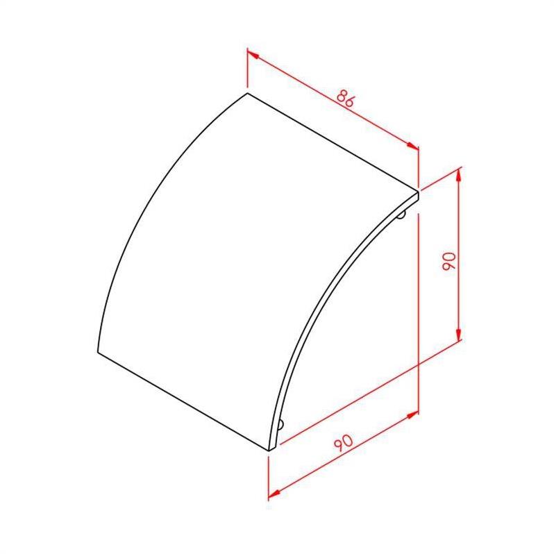 Köşe Bağlantı Kapağı Geniş 90X90