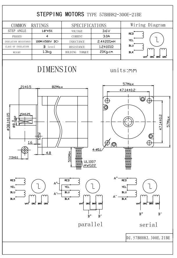 Nema 23 Step Motor | 2.2 Nm Step Motor 57Hs22