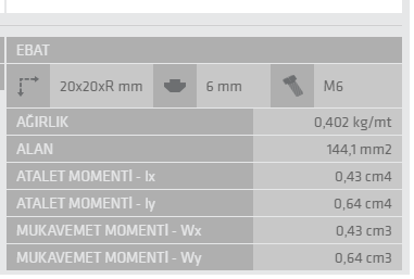 20X20Xr Sigma Profil 6 Kanal