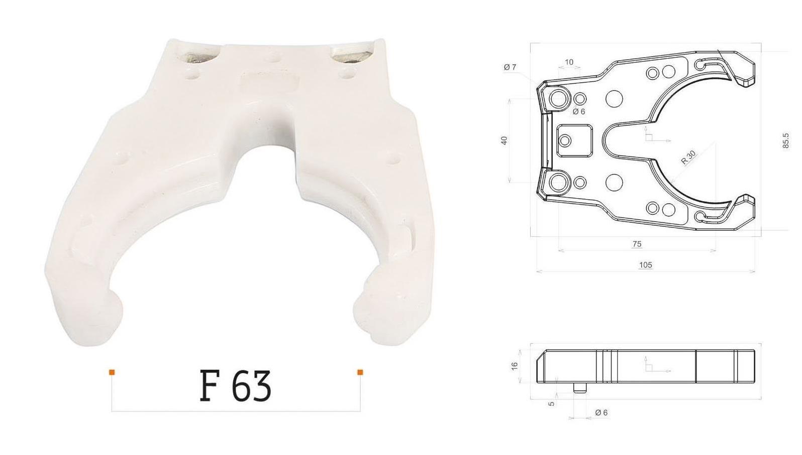 Hsk F63 Magazin Takım Tutucu Çatal Metalli