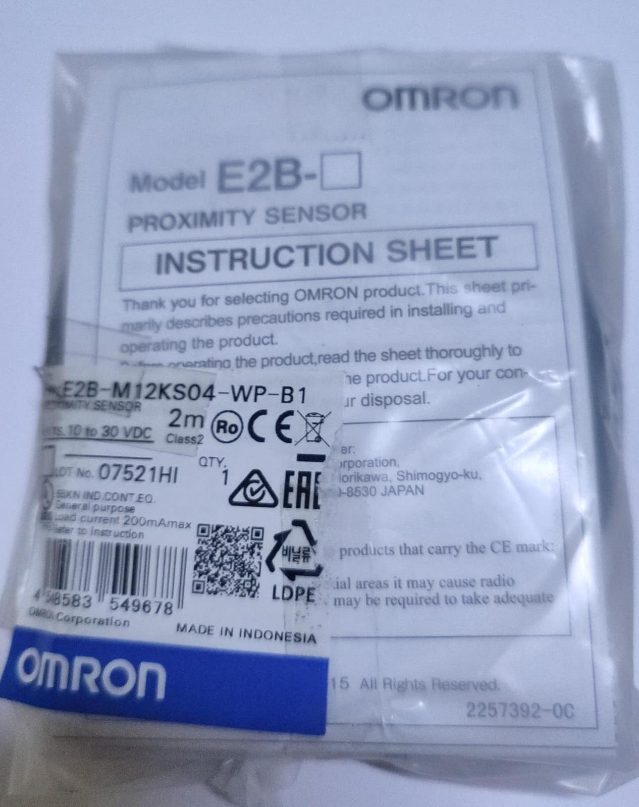 Omron İndüktif Sensör E2B-M12Ks04-Wp-B1 Pnp No