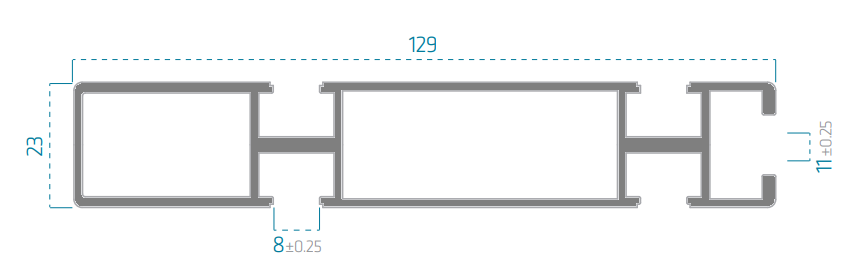 23X129 Yüzey Kaplama Sigma Profil 8 Kanal Toptan