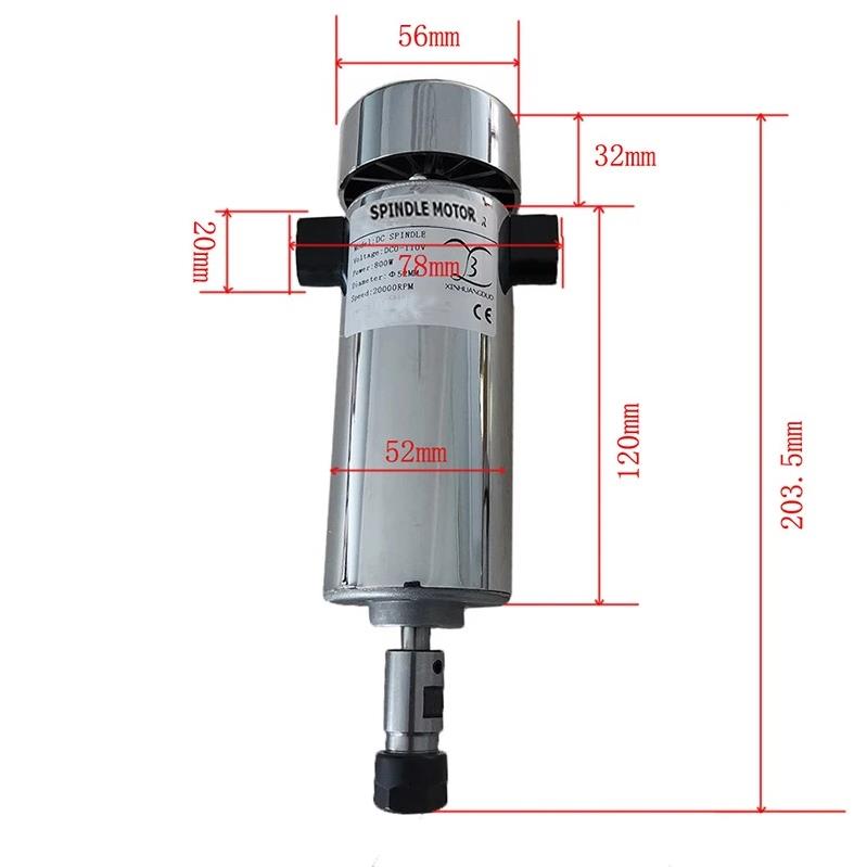 Dc Spindle Motor 800 Watt ER16 20000RPM + Sürücü