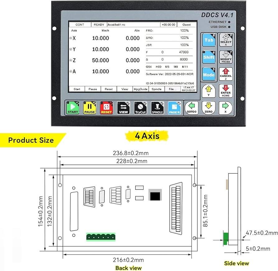 Ddcs V4.1 Cnc Kontrol Ünitesi + El Çarkı