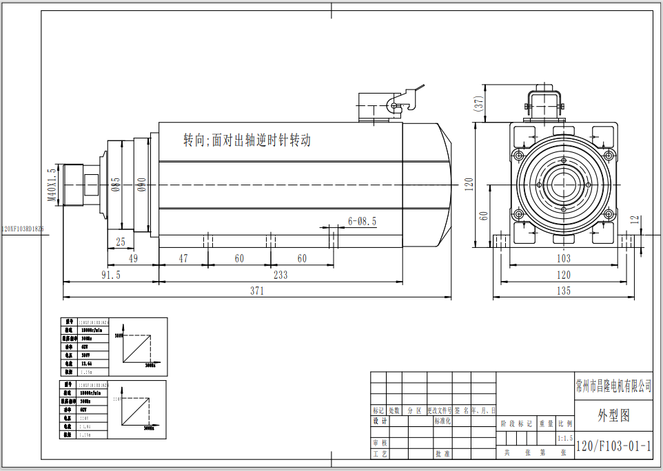 6 kw 18000 Rpm Spindle Motor ER32