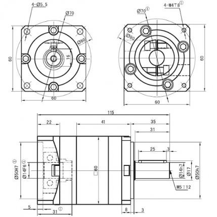 400 Watt Servo Motor Planet Redüktörü 1/10