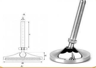 100 Lük M16X100 Sehpa Ayak Metal Tabanlı Konik Oy